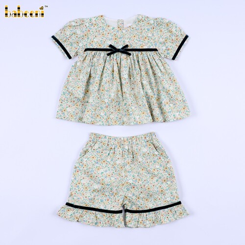 2 Piece Set Green Outline For Girl - BB3239A